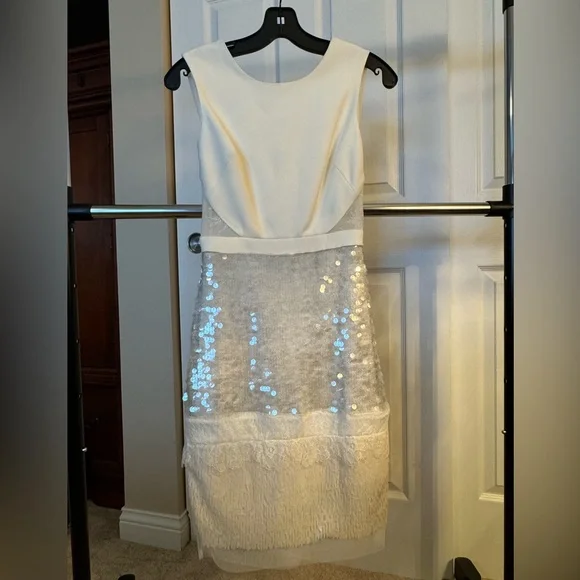 bcbg white and gold dress BCBG Max Azria Stripe Dress main image 0